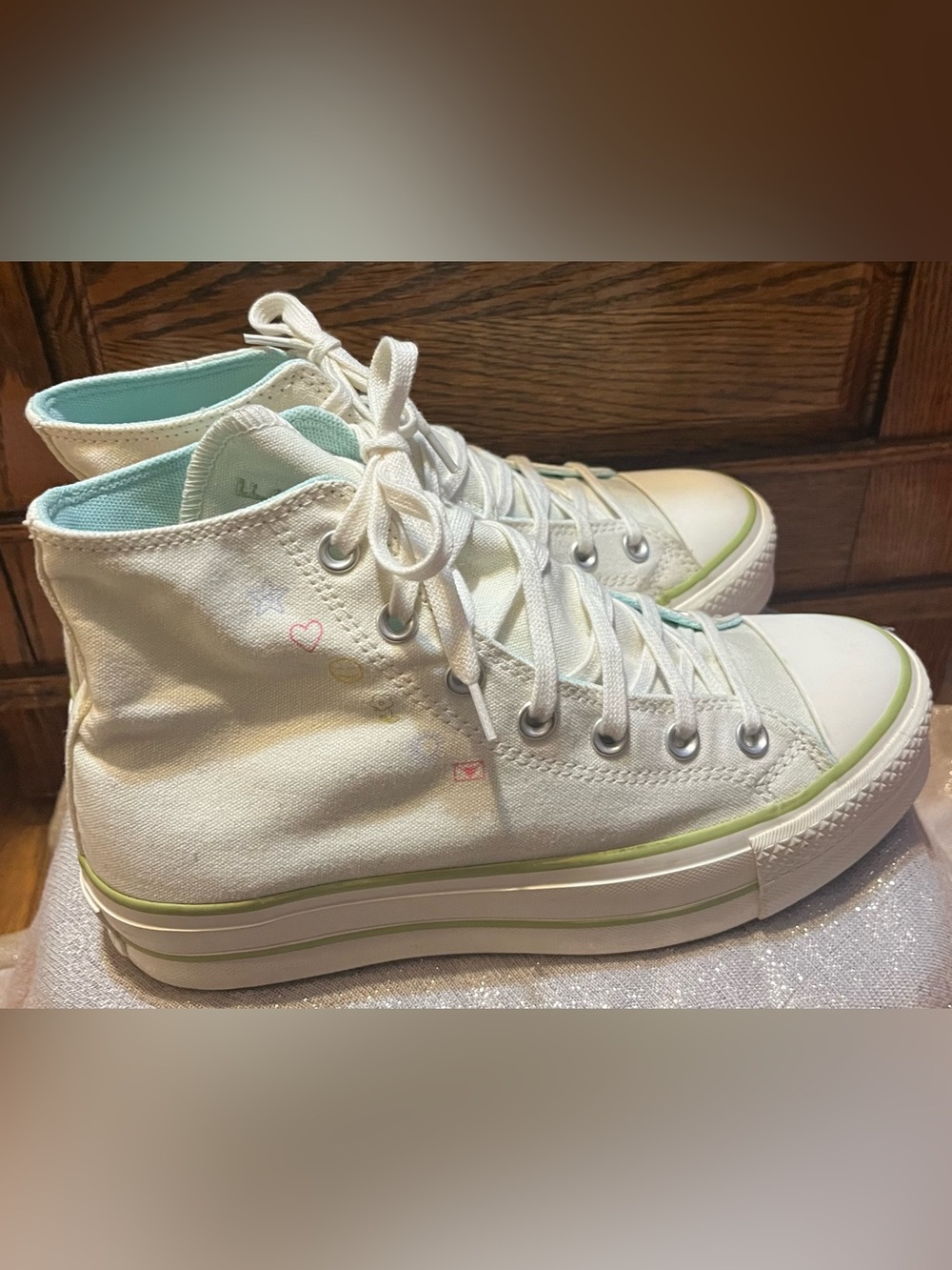 Converse Chuck Taylor All Star “Self Care Club” High Top Platform Sneaker (S 8) - Picture 4 of 12